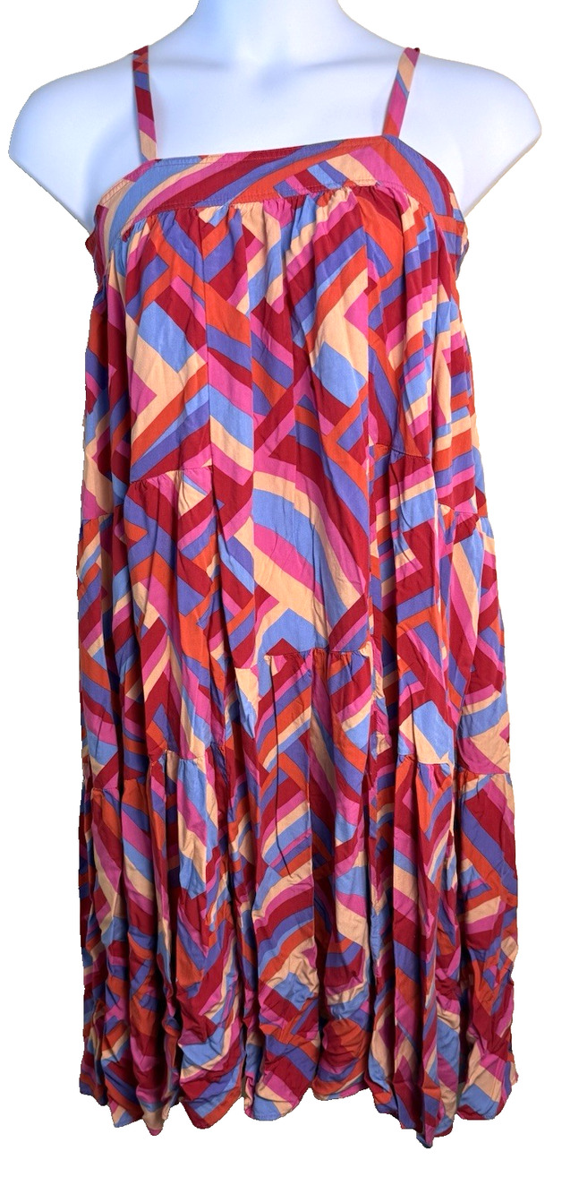Anthropology ATL Able The Label Maxi Dress Medium abstract geometric print